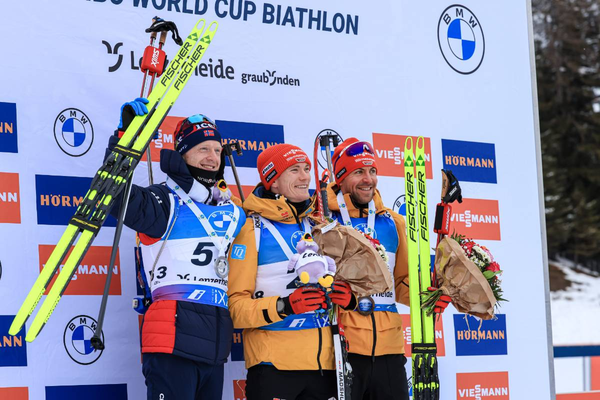 Podium Sprint Men Lenzerheide | © Nordic Focus